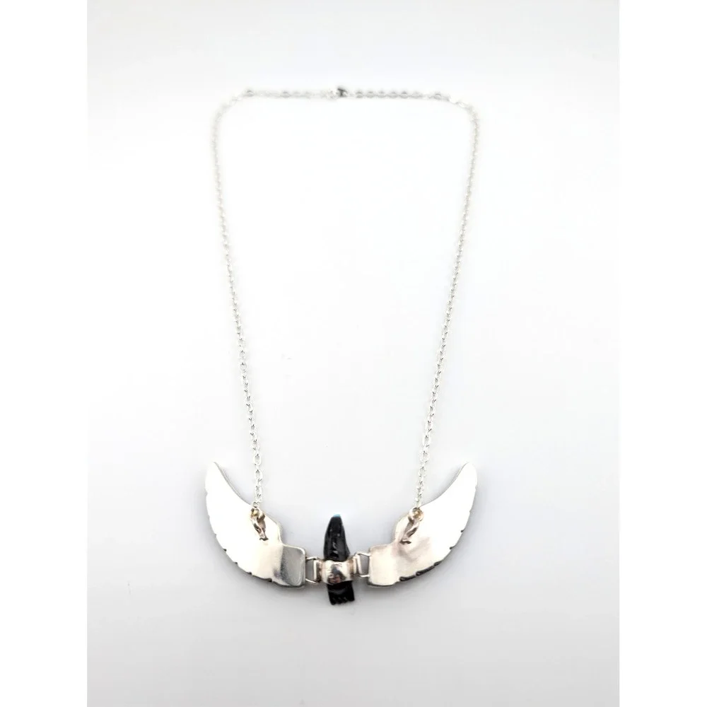 Women's Hand Carved Eagle Necklace, Navajo Southwest Jewelry, Chain Necklace **